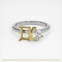 18K Yellow & White Flush Set Ring Setting Image