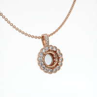 14K Rose Gold Antique Style Pendant Setting Image