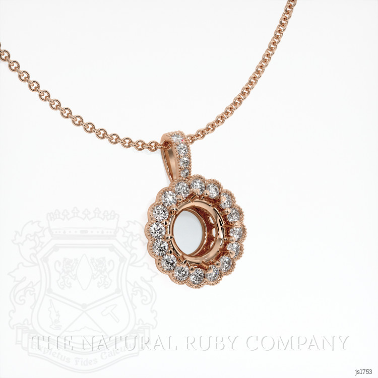 14K Rose Gold Antique Style Pendant Setting