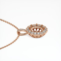 14K Rose Gold Antique Style Pendant Setting Image