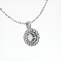 14K White Gold Antique Style Pendant Setting Image