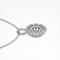 14K White Gold Antique Style Pendant Setting Image
