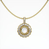 14K Yellow Gold Antique Style Pendant Setting Video