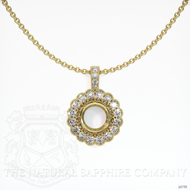 14K Yellow Gold Antique Style Pendant Setting
