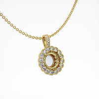 14K Yellow Gold Antique Style Pendant Setting Image