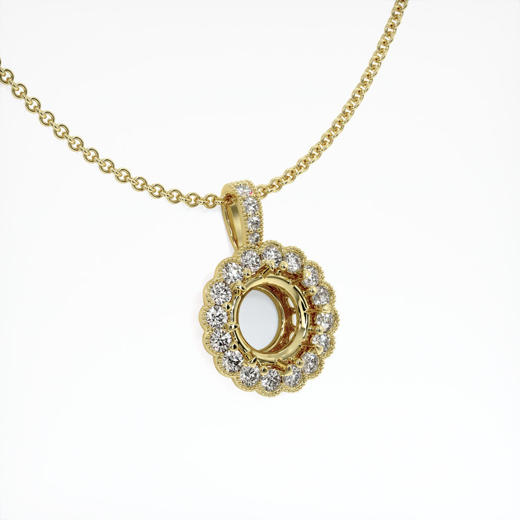 14K Yellow Gold Antique Style Pendant Setting