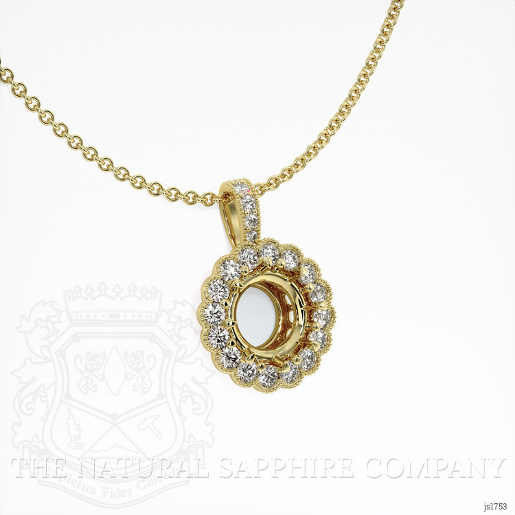 14K Yellow Gold Antique Style Pendant Setting