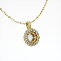 18K Yellow Gold Antique Style Pendant Setting Image