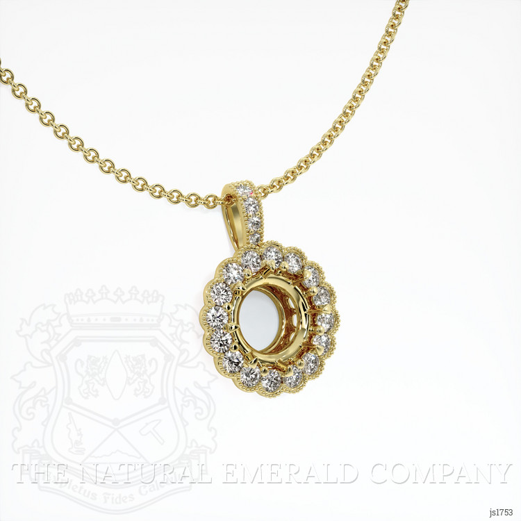 18K Yellow Gold Antique Style Pendant Setting