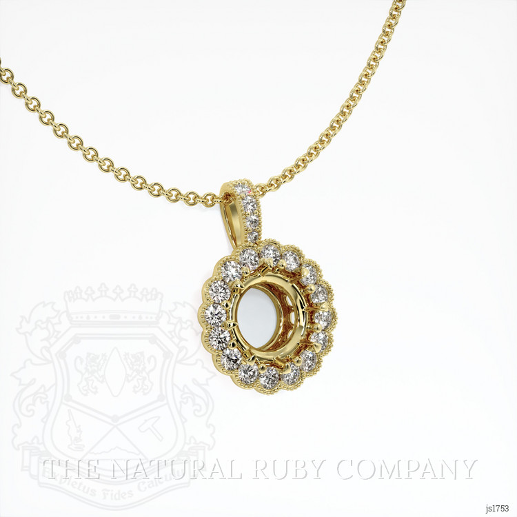 18K Yellow Gold Antique Style Pendant Setting