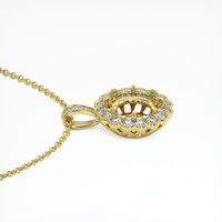 18K Yellow Gold Antique Style Pendant Setting Image