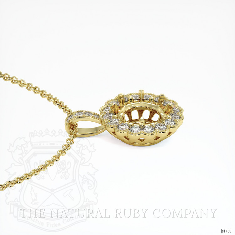 18K Yellow Gold Antique Style Pendant Setting