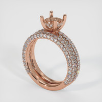 14K Rose Gold Pave Ring Setting Video