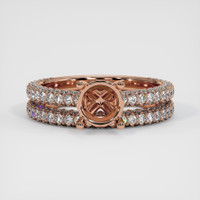 14K Rose Gold Pave Ring Setting Image