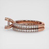 14K Rose Gold Pave Ring Setting Image