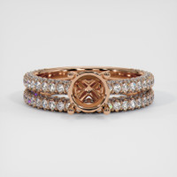 18K Rose Gold Pave Ring Setting Image