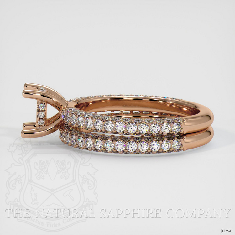18K Rose Gold Pave Ring Setting