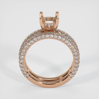 18K Rose Gold Pave Ring Setting Image