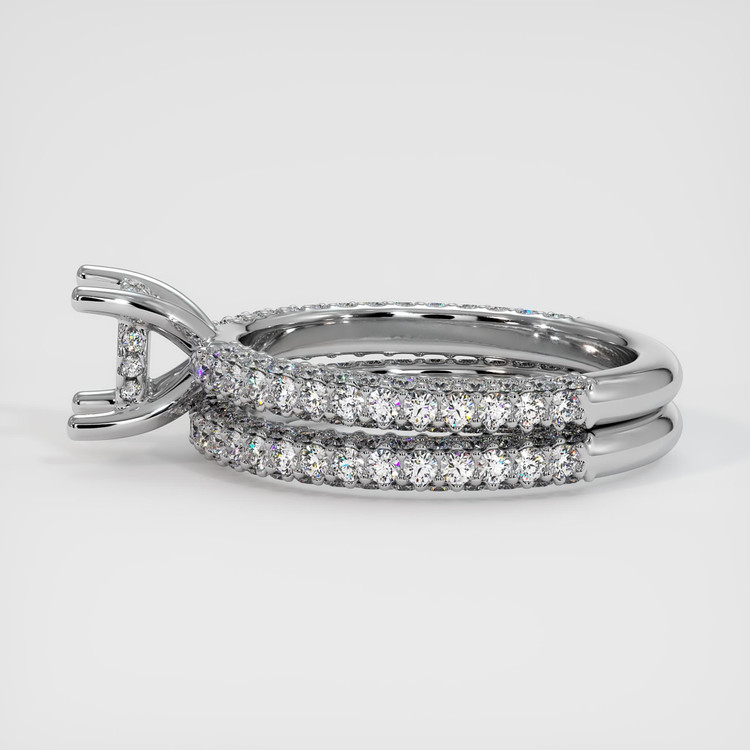 10K White Gold Pave Ring Setting