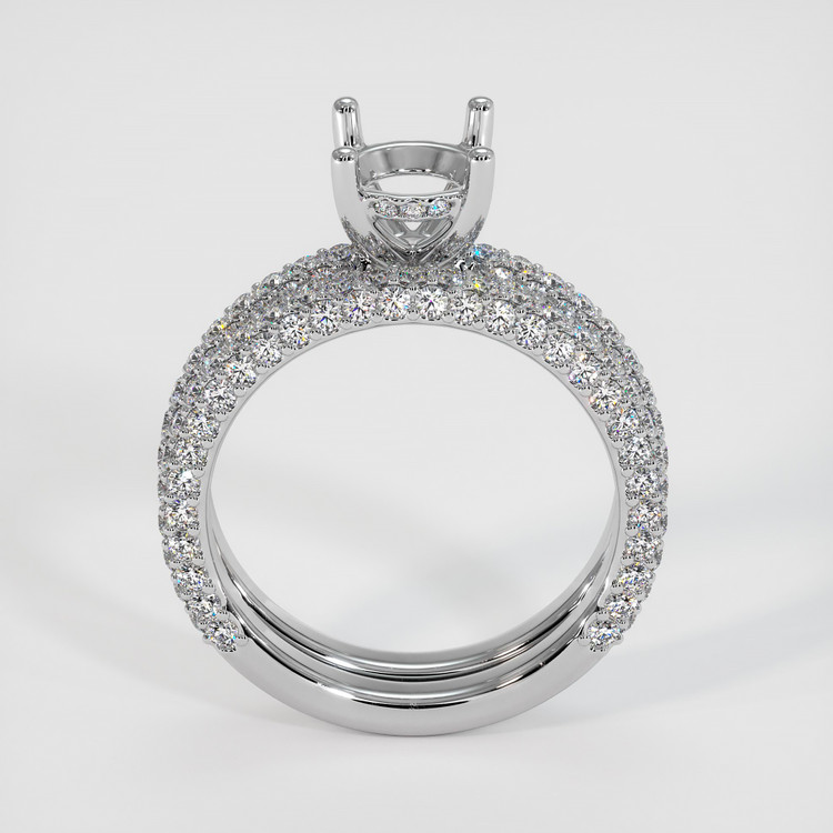 10K White Gold Pave Ring Setting
