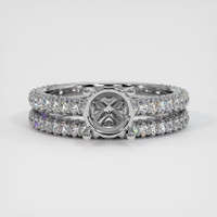 14K White Gold Pave Ring Setting Image
