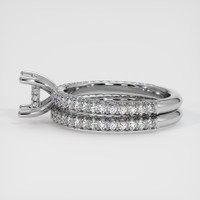 14K White Gold Pave Ring Setting Image