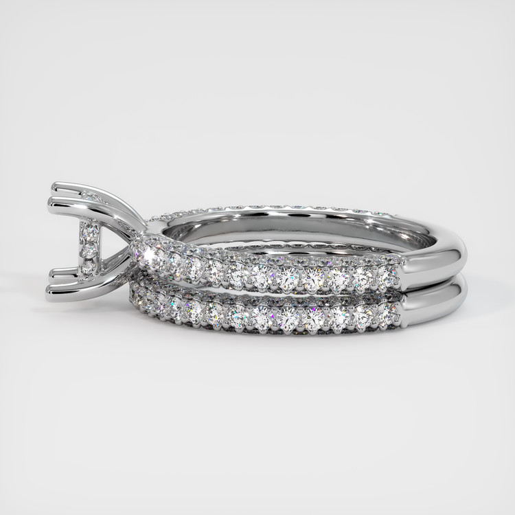 18K White Gold Pave Ring Setting