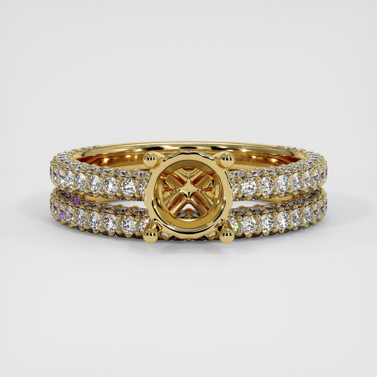 10K Yellow Gold Pave Ring Setting