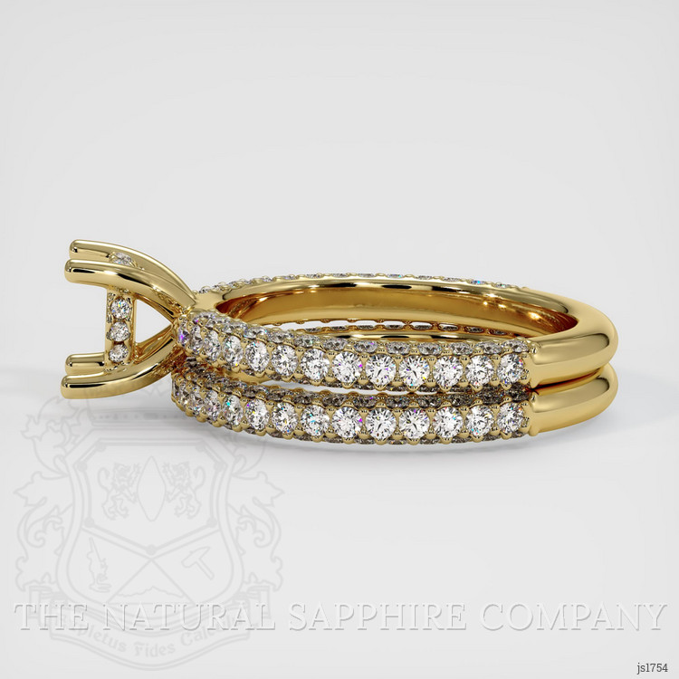 14K Yellow Gold Pave Ring Setting