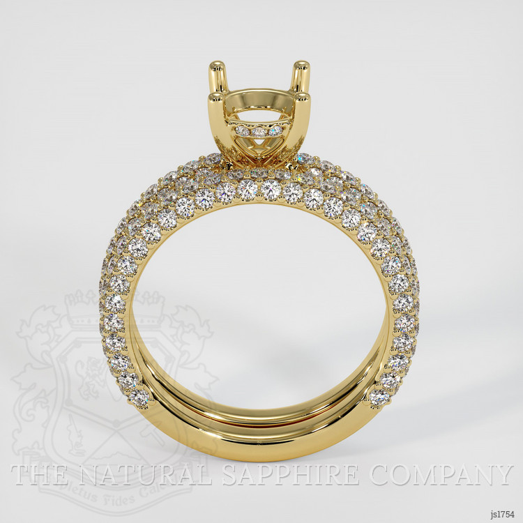14K Yellow Gold Pave Ring Setting