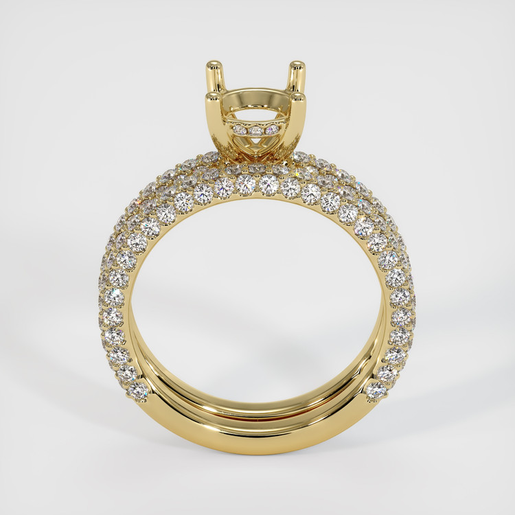 14K Yellow Gold Pave Ring Setting
