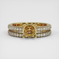 18K Yellow Gold Pave Ring Setting Image