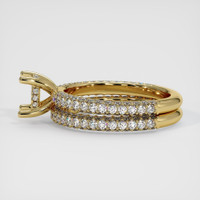 18K Yellow Gold Pave Ring Setting Image