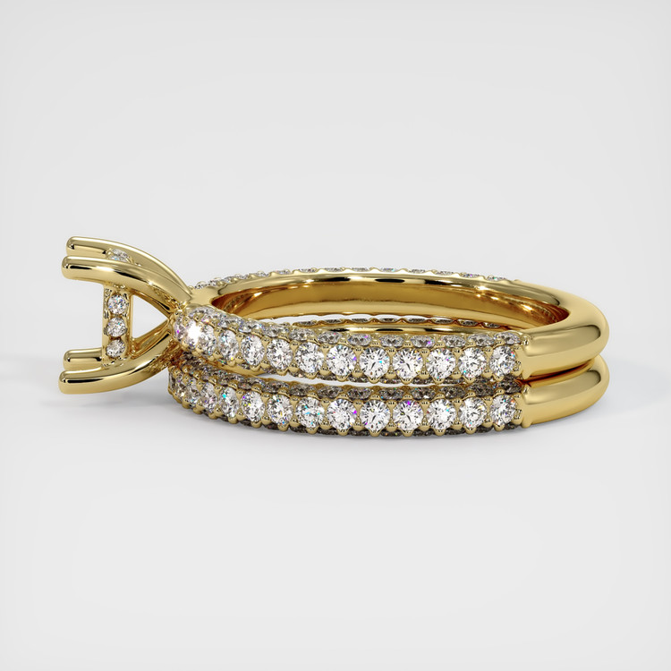 18K Yellow Gold Pave Ring Setting