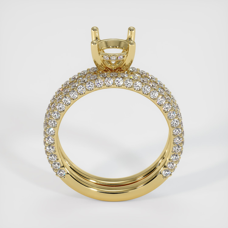 18K Yellow Gold Pave Ring Setting
