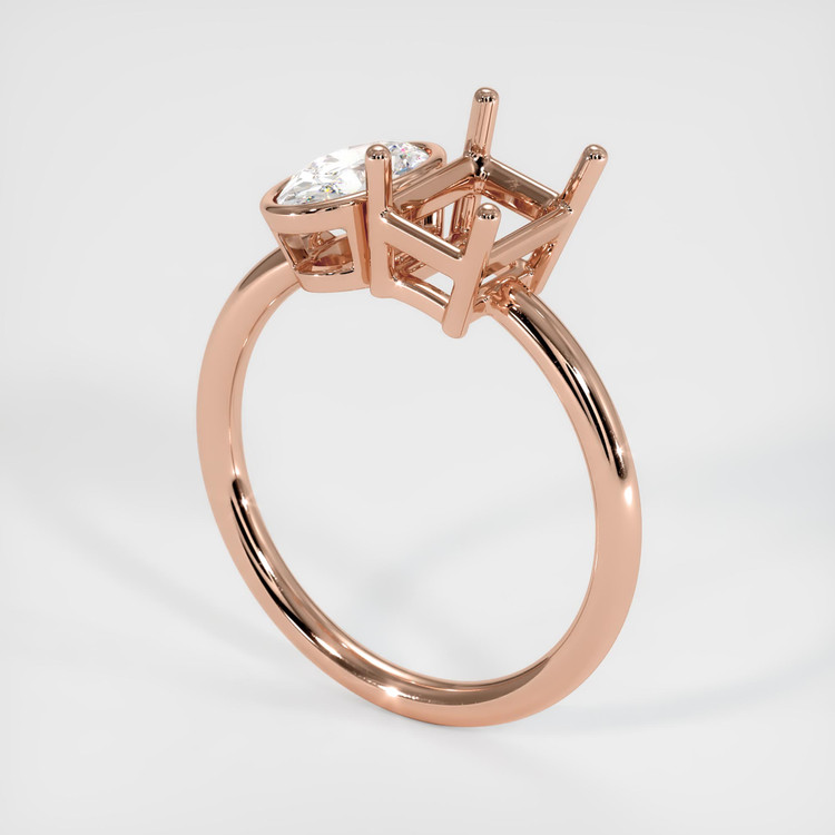 14K Rose Gold Accent Stones Ring Setting