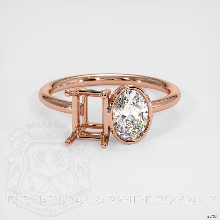 14K Rose Gold Accent Stones Ring Setting