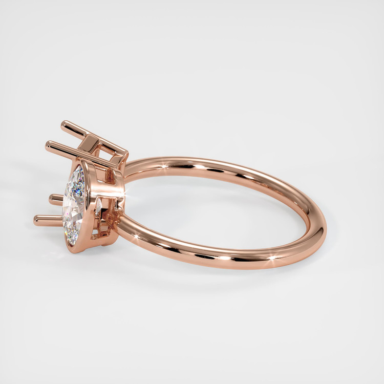 14K Rose Gold Accent Stones Ring Setting
