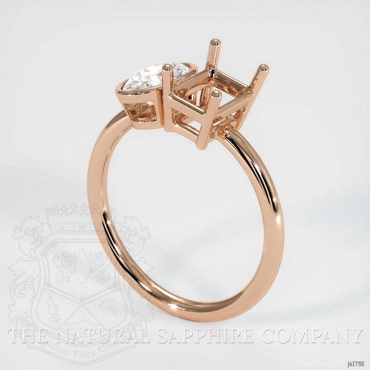 18K Rose Gold Accent Stones Ring Setting