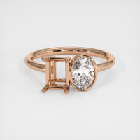 18K Rose Gold Accent Stones Ring Setting Image