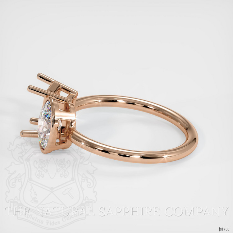 18K Rose Gold Accent Stones Ring Setting