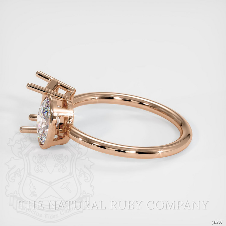 18K Rose Gold Accent Stones Ring Setting