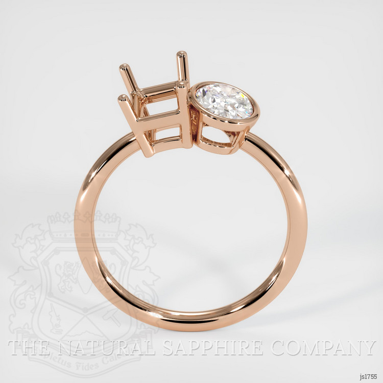 18K Rose Gold Accent Stones Ring Setting