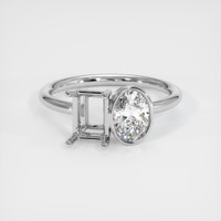 14K White Gold Accent Stones Ring Setting Image