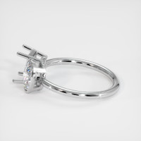 14K White Gold Accent Stones Ring Setting Image