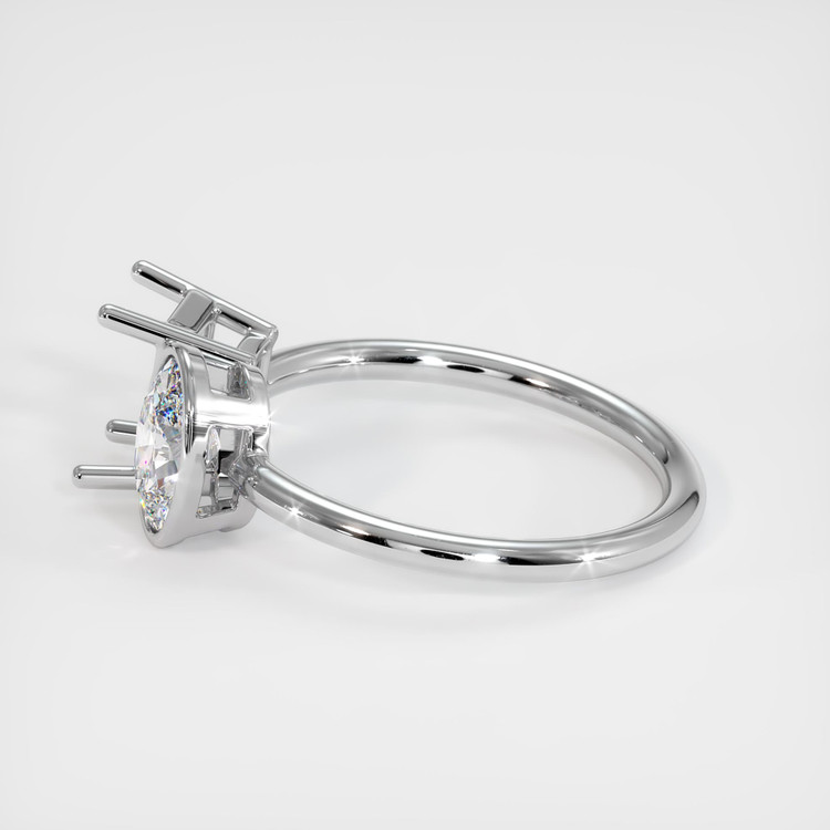 14K White Gold Accent Stones Ring Setting