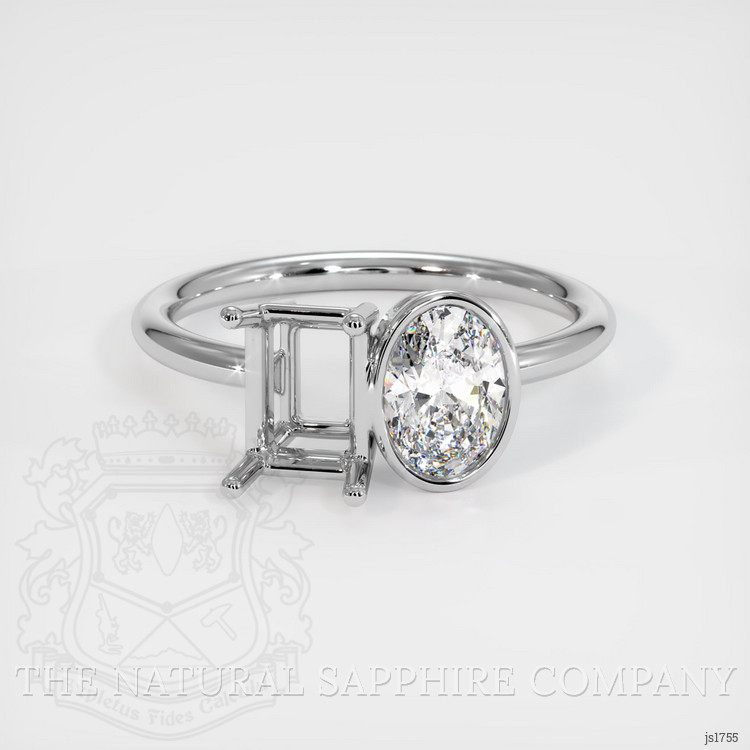 18K White Gold Accent Stones Ring Setting