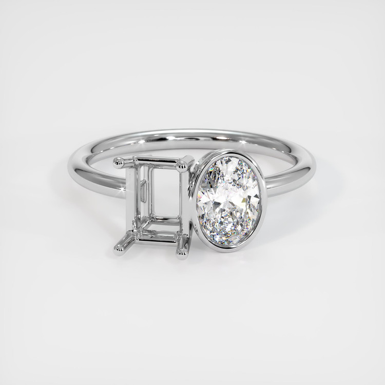 18K White Gold Accent Stones Ring Setting