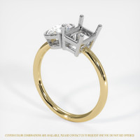 14K White & Yellow Accent Stones Ring Setting Video