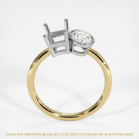 14K White & Yellow Accent Stones Ring Setting Image